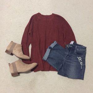 SOLD comfy sweater in rust